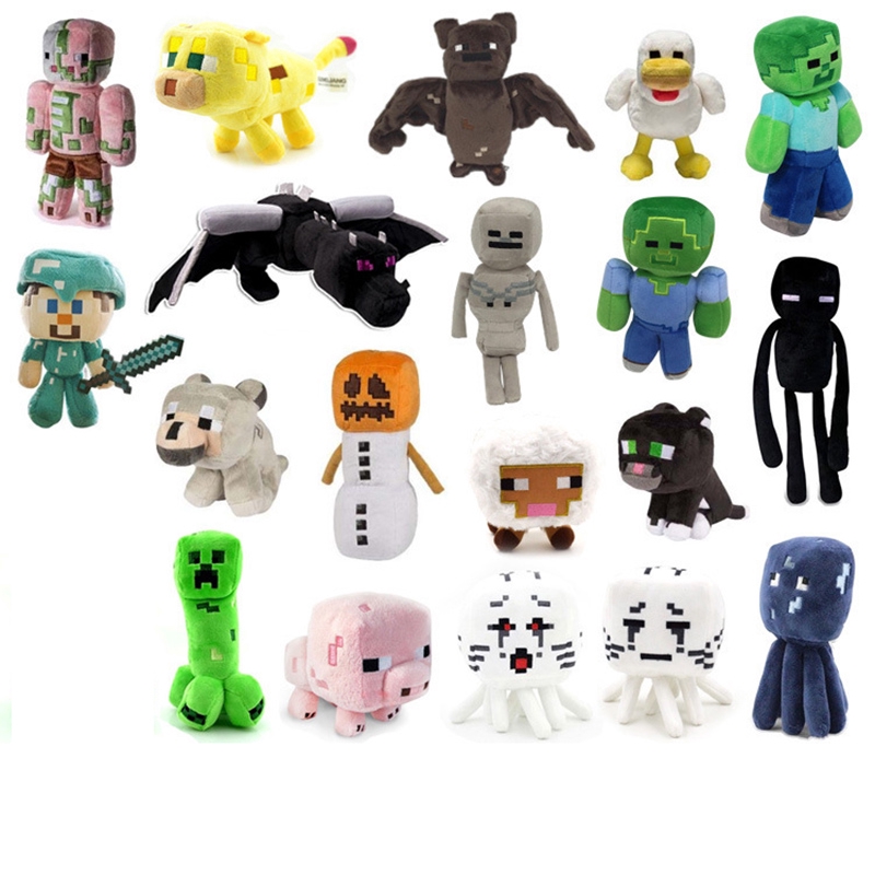 Sliczne Wypchane Zabawki Pluszowe Lalka Minecraft Zombie Bat Steve Squid Mooshroom Enderman Ocelot Swinka Owca Dzieci Prezent Urodzinowy Dla Dzieci Shopee Polska