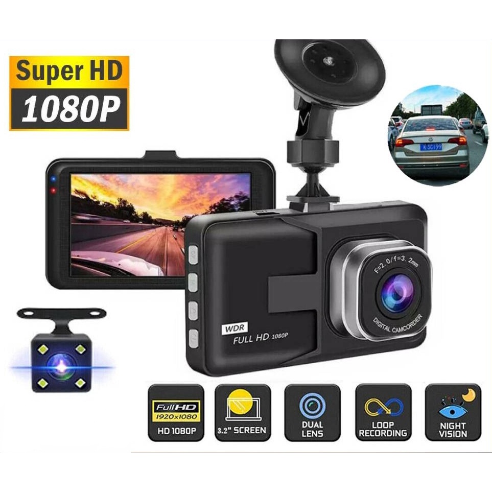 Fhd 1080P Kamera na deskę rozdzielczą do kamery samochodowej Przedni i