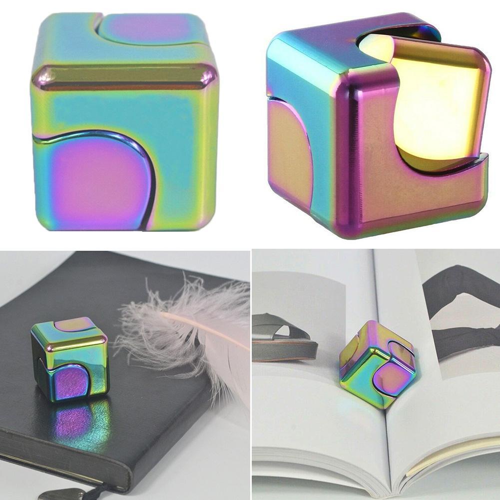 Fingertip Spinner Metal Spinner Colorful Square Spinner Cube Rubik S Cube Spinner Rubik S R9v3 E7d2 Shopee Polska