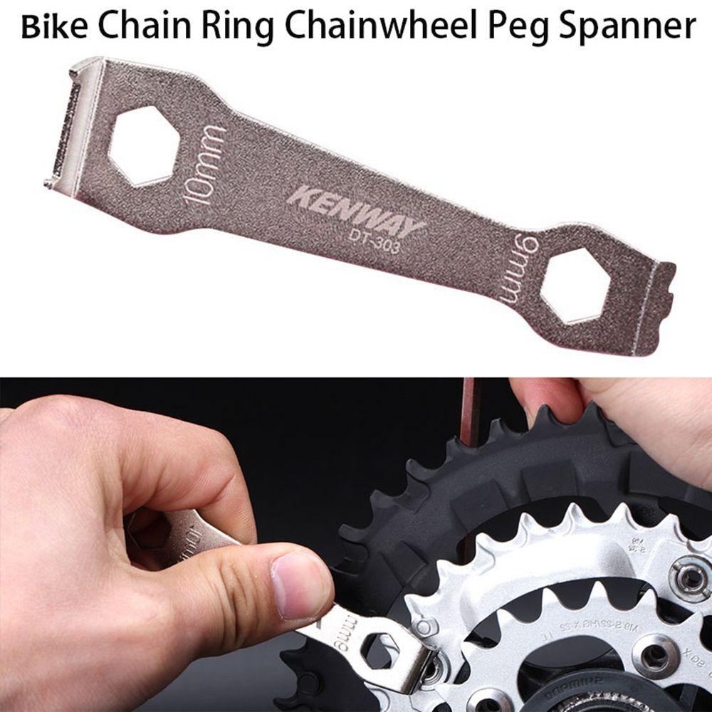 Bike Chainring Nut Wrench Peg Bolt Spanner Crankset Chain Ring Removal Tool 