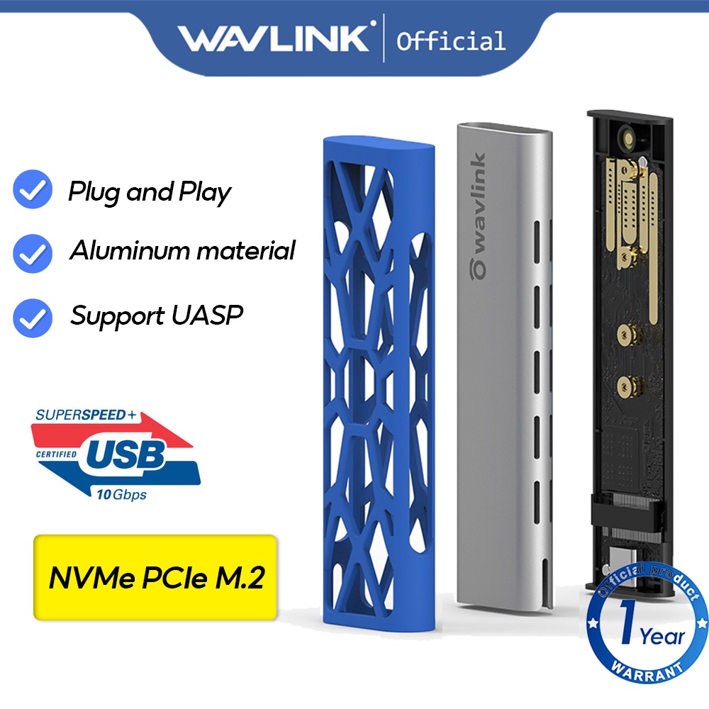 Wavlink Aluminiowa Obudowa SSD M 2 NVMe USB 3 1 10 Gb S Do Obudowy SSD NVMe PCI E M 2