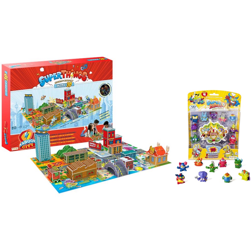 ZESTAW SUPER ZINGS Puzzle 3D + 10 Figurek SuperZings Shopee Polska