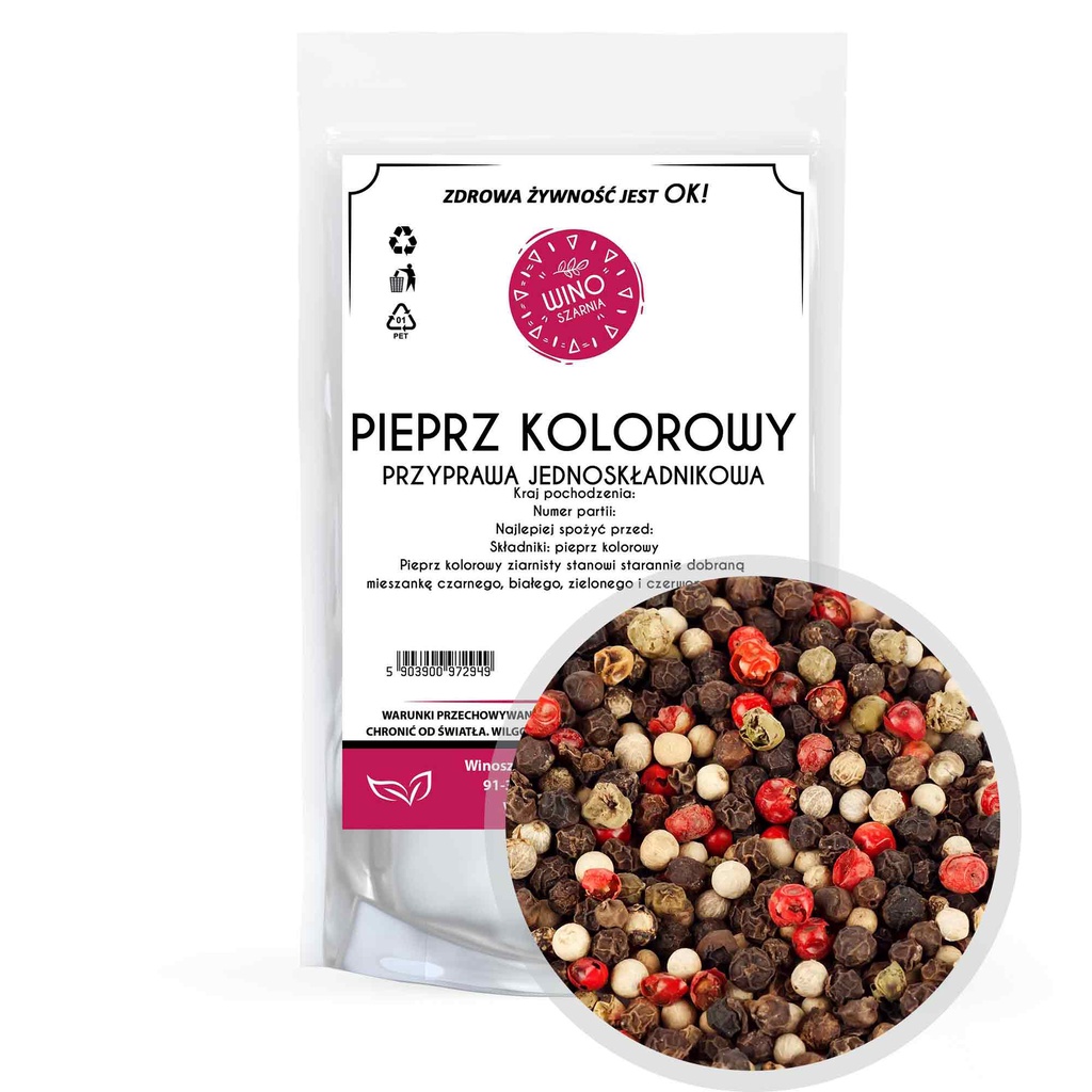 Pieprz Kolorowy Ziarno 25g Ziarnisty Shopee Polska