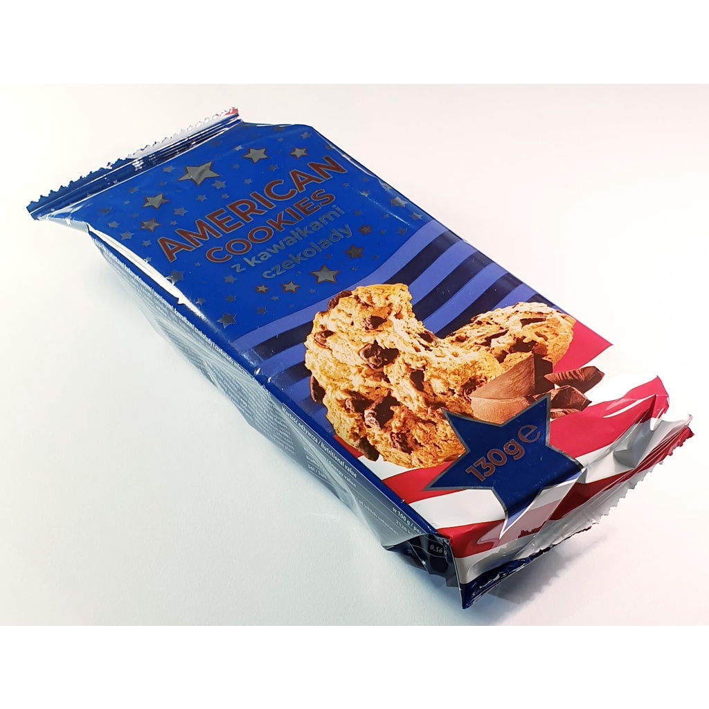 Ciastka kruche AMERICAN COOKIES Delicpol 130g Shopee Polska