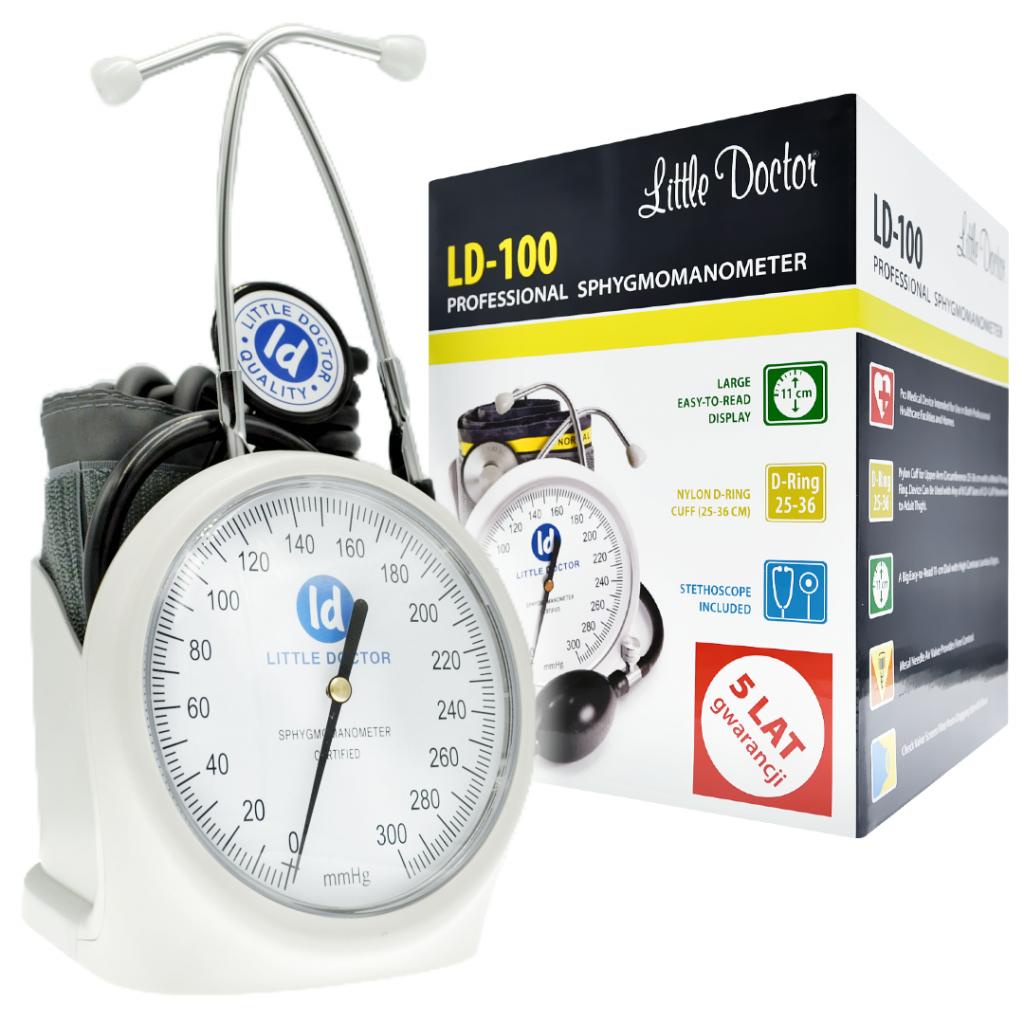 Ciśnieniomierz zegarowy mechaniczny LD-100 Little Doctor + stetoskop ...