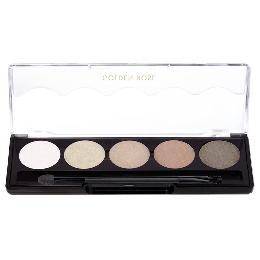 Palette De Fards à Paupières Golden Rose Professionnelle 101 Blue Line - 5 Couleurs, 8g, Longue Tenue 24h