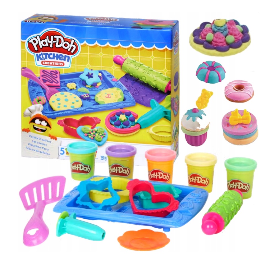 Ciastolina Play Doh Dla 2 Latka PLAY DOH CIASTOLINA KITCHEN MODELINA ZESTAW CIASTKA PIECZENIE | Shopee