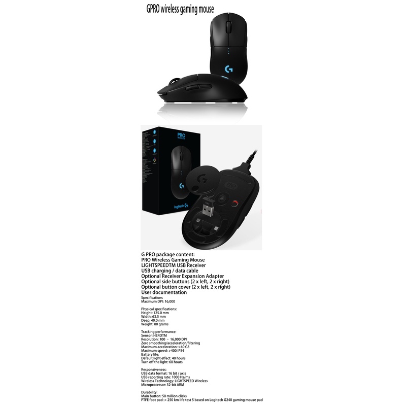 Bezprzewodowa Mysz Do Gier Logitech G707 G703 G306 G407 G402 G302 G102 ...